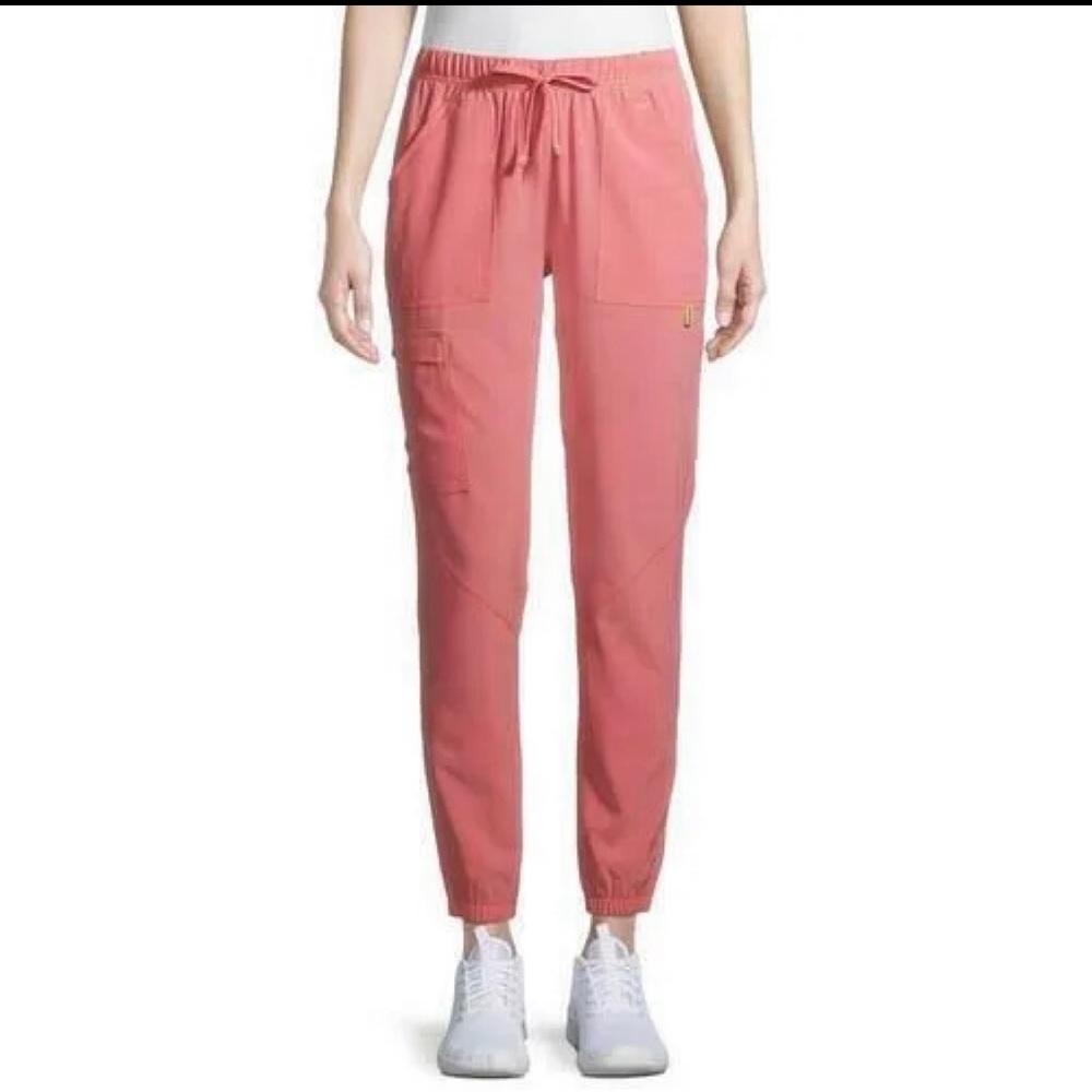 Pink jogger scrub pants